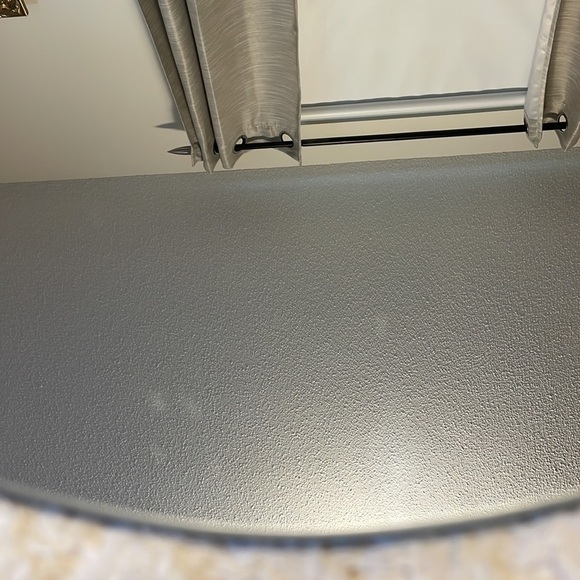  Mirrored Round Vanity Tray Frosted Glass Fish Handles and Felt Bottom - Picture 3 of 5